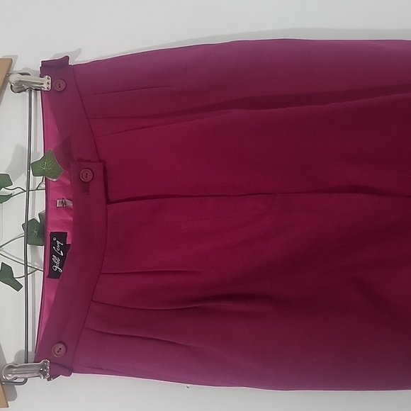 Vintage Jebb Levy Fuchsia Pink 100% Wool Trouser Pants - Picture 3 of 10